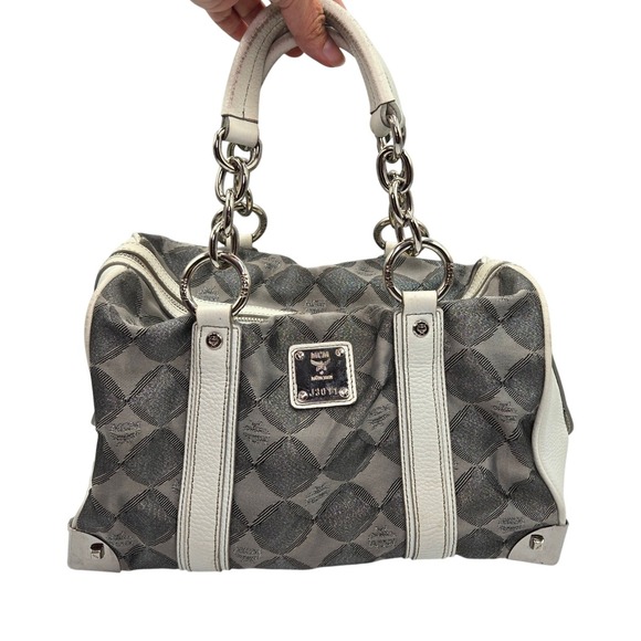 MCM Satchel Handbag Top Handle Chain Shoulder Bag Designer Purse‎ - Picture 1 of 12